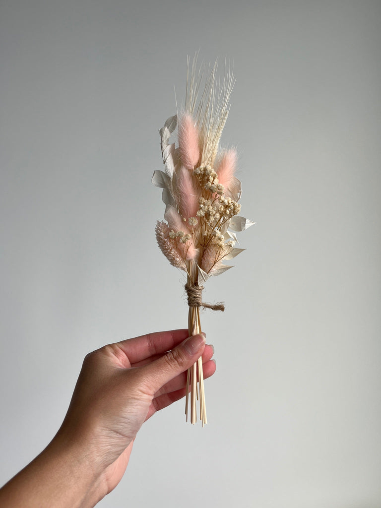 Dried Flower - with Pink Bunny Tail - 1