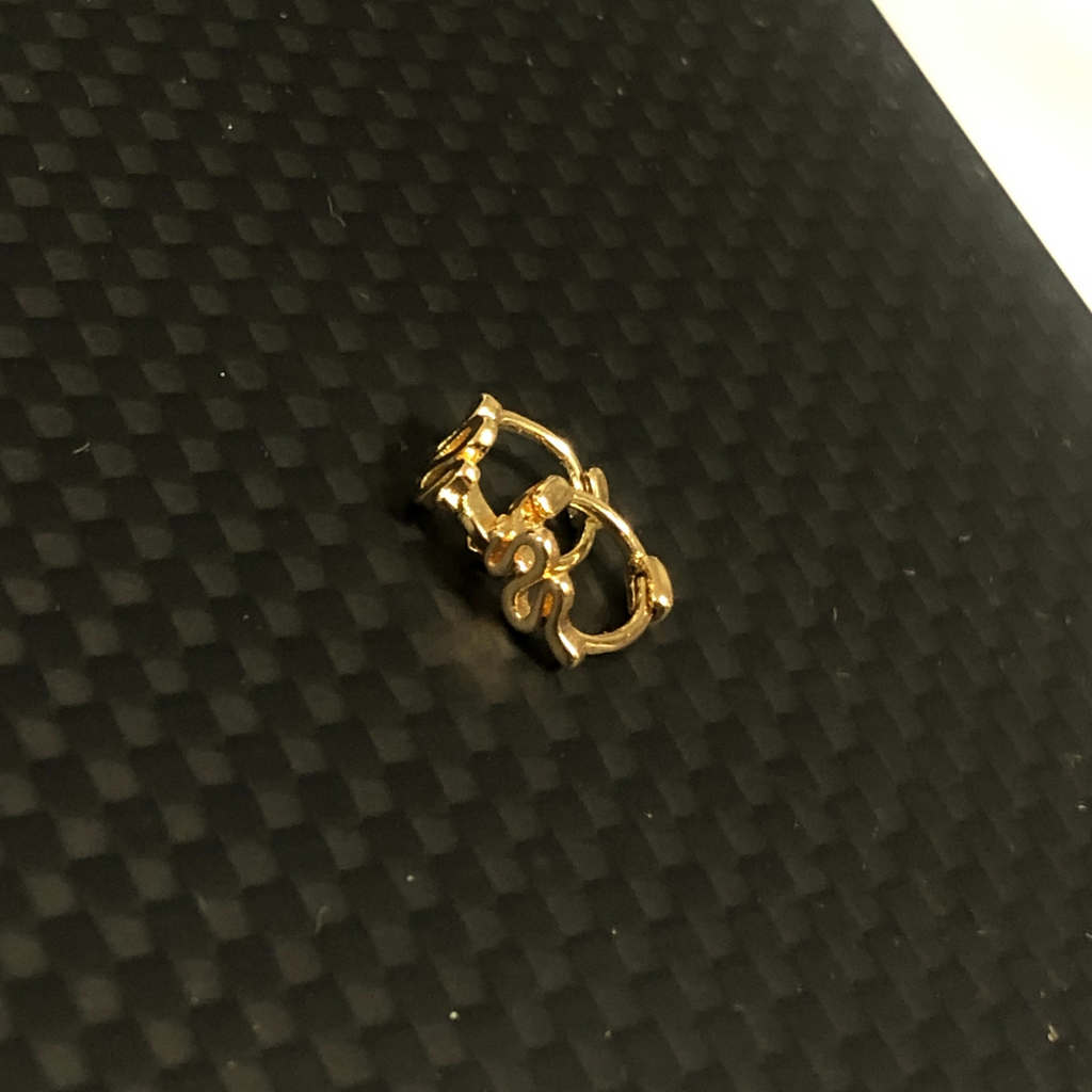 Gold Plated on Brass Snake Cartilage Earrings - 1